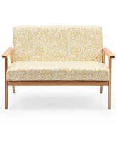 Gouun Modern Fabric Loveseat Sofa Couch Upholstered 2-Seat Armchair