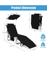 Gouun Set of 2 Portable Reclining Chair with 5 Adjustable Positions