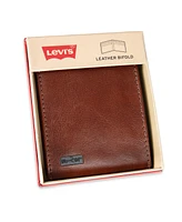 Levi's Men's Rfid Genuine Leather Extra-Capacity Traveler Bifold Wallet