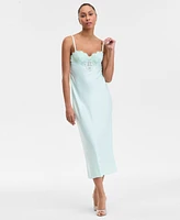 I.n.c. International Concepts Women's Lace Applique Satin Nightgown, Exclusively at Macy's