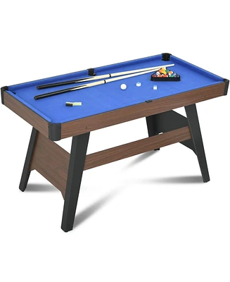 Sugift 53.5" Portable Pool Table for Kids & Adults, Mini Billiards Game Table w/Full Accessories for Game Rooms