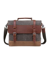 Tsd Brand Stone Creek Waxed Canvas Large Messenger Bag