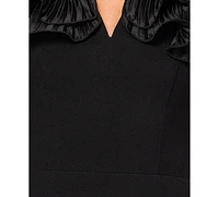 Xscape Women's Ruffled Off-The-Shoulder Side-Slit Gown