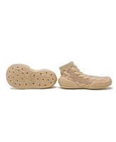 Komuello Toddler First Walk Sock Shoes - Cable Dark Beige
