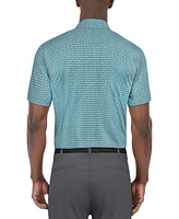 Pga Tour Men's Flamingo Geo-Print Performance Golf Polo Shirt