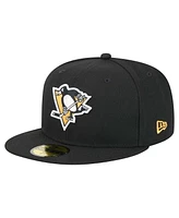 New Era Men's Black Pittsburgh Penguins Core 59FIFTY Fitted Hat