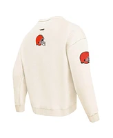 Pro Standard Men's Cream Cleveland Browns Turn It Up Pullover Sweatshirt