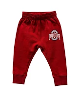 Wes Willy Baby Boys and Girls Ohio State Buckeyes Colorblock Pullover Hoodie Sweatpants Set