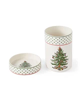 Spode Christmas Tree Polka Dot Wine Chiller Coaster Set