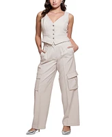 Guess Women's Matea Angled-Hem Cropped Suit Vest