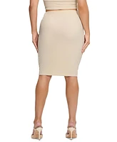 Guess Women's Zama Button Detail Fitted Skirt