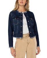 Liverpool Los Angeles Women's Classic Frayed Denim Jacket