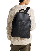 Tommy Hilfiger Men's Monogram Faux-Leather Backpack