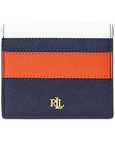 Lauren Ralph Lauren Crosshatch Leather Compact Wallet