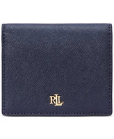 Lauren Ralph Crosshatch Leather Compact Wallet