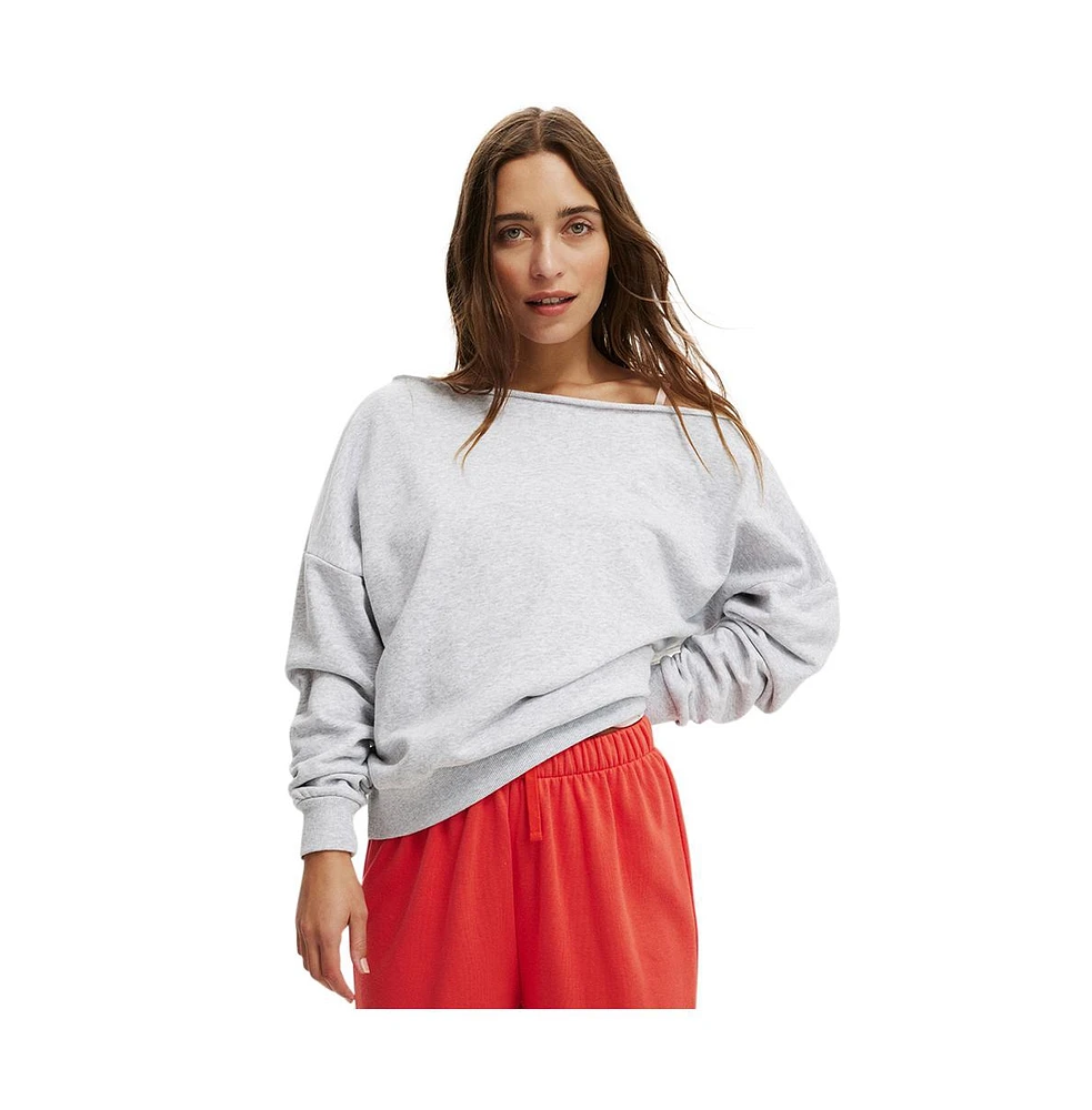 Cotton On Women's Classic Fleece Off The Shoulder Sweatshirt