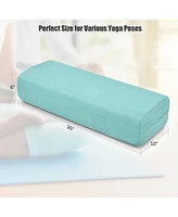 Costway Yoga Bolster Pillow Meditation w/Washable Cover & Carry Handle