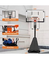 Skonyon 44 Inch Shatterproof Backboard Portable Basketball Hoop, 8-10FT Height Adjustable