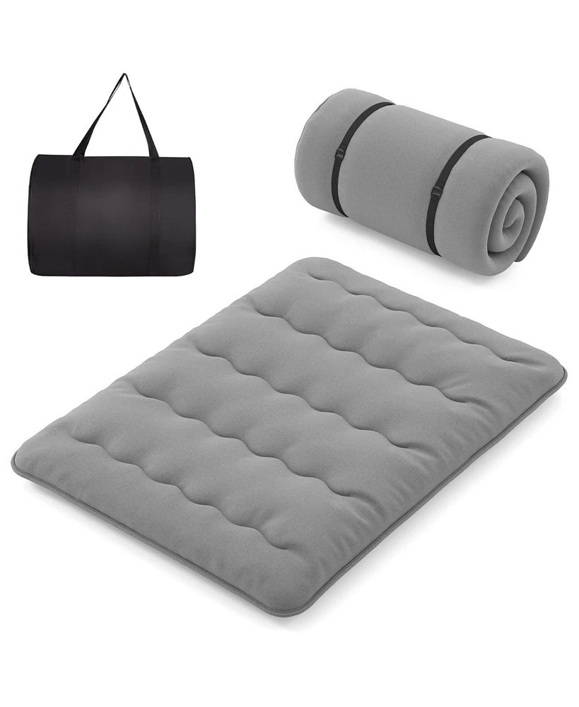 Gouun Futon Mattress with Washable Cover and Carry Bag-Queen Size