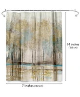 Americanflat 71x74 Woodlot Shower Curtain - 100% Polyester Shower Curtain