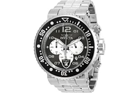 Invicta Men's 30279 Nfl Las Vegas Raiders Quartz Chronograph Black, White Dial Watch