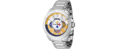 Invicta Men's 47933 Nfl Pittsburgh Steelers Quartz Multifunction Yellow, Silver Dial Watch