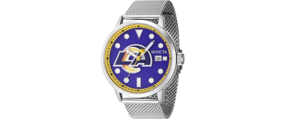 Invicta Men's 47986 Nfl Los Angeles Rams Quartz 3 Hand Blue Dial Watch