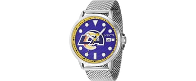 Invicta Men's 47986 Nfl Los Angeles Rams Quartz 3 Hand Blue Dial Watch