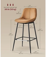 Slickblue Bar Stools Counter Height with Back for Comfortable Seating and Modern Style