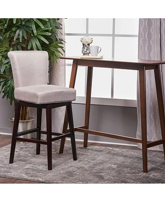 The Pop Home 31.25 Inch Swivel Counter Bar Stools,Wood Frame Bar Chairs for Kitchen Island and Dining Room,1PK-The Pop Home