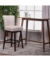 The Pop Home 31.25 Inch Swivel Counter Bar Stools,Wood Frame Bar Chairs for Kitchen Island and Dining Room,1PK-The Pop Home