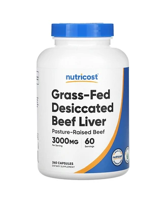 Nutricost Grass-Fed Desiccated Beef Liver 3 000 mg