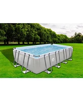 Jleisure 17776 18 x 10 Foot Above Ground Rectangular Steel Frame Swimming Pool