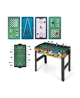 Gouun 12-in-1 Combo Game Table Set with Foosball Air Hockey Pool Chess and Ping Pong