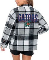 Gameday Couture Women's Gray Florida Gators End Zone Game Flannel Button-Up Shirt