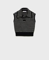 Mango Women's Striped Knitted Vest