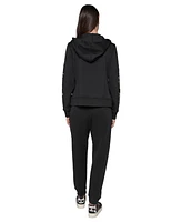 Karl Lagerfeld Paris Women's Script-Logo Full-Zip Hoodie