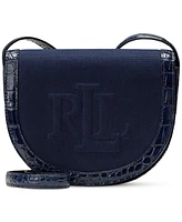 Lauren Ralph Lauren Witley Leather and Canvas Small Crossbody