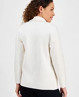 Ak Anne Klein Petite Open-Front Long-Sleeve Blazer Cardigan