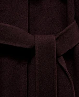 Mango Women's Detachable Scarf Wool Coat