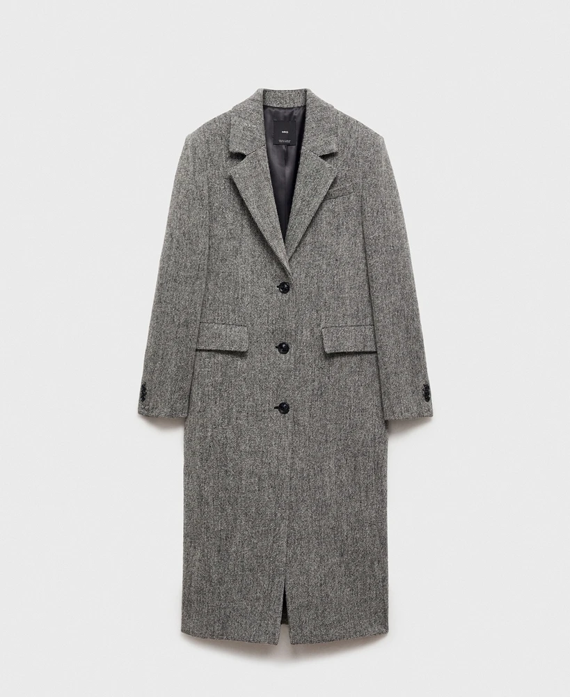 Mango Women's Flecked Wool-Blend Coat