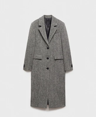 Mango Women's Flecked Wool-Blend Coat