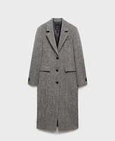 Mango Women's Flecked Wool-Blend Coat