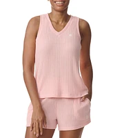 Tommy Hilfiger Women's 2-Pc. Th V-Neck Top & Boxer Shorts Pajama Set