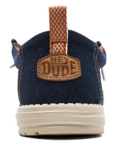 Hey Dude Men's Wally Hickory Denim Slip-On Casual Moccasin Sneakers from Finish Line