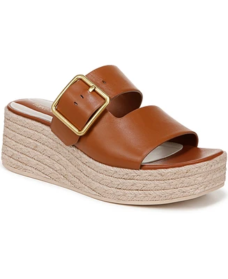 Franco Sarto Women's Taziana Open Square Toe Espadrille Slide Platform Sandals
