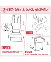 Gouun Kids Recliner Chair with Side Pockets and Footrest