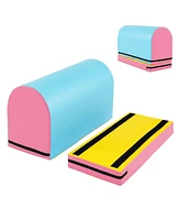 Costway Mailbox Tumbling Mat Gymnastics Vaulting Box with Detachable Mat & Carrying Handle