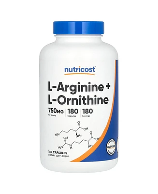 Nutricost L-Arginine + L-Ornithine 750 mg