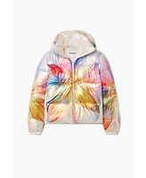 Desigual Women's Quilted flower coat